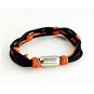 QB12 Dalimara Leather & Stainless Steel Surfer Magnetic Bracelet Multi-strand