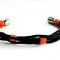 QB12 Dalimara Leather & Stainless Steel Surfer Magnetic Bracelet Multi-strand