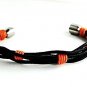 QB12 Dalimara Leather & Stainless Steel Surfer Magnetic Bracelet Multi-strand