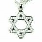 QP41 Marcasite Judaica Star of David Pendant Energy Quantum Necklace