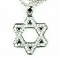 QP41 Marcasite Judaica Star of David Pendant Energy Quantum Necklace