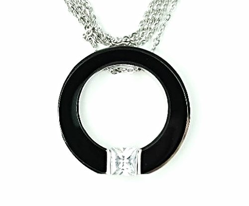 QP45 Dalimara Circle of Life Energy Quantum Pendant Crystal Black