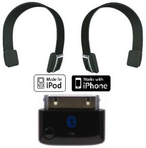 KOKKIA iM10 MultiStream i10 Tiny Bluetooth Transmitter for iPod/iPhone/iPad, + 2 S10 Stereo Headsets