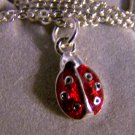 Cute Ruby Red Ladybug Pendant Necklace /Chain