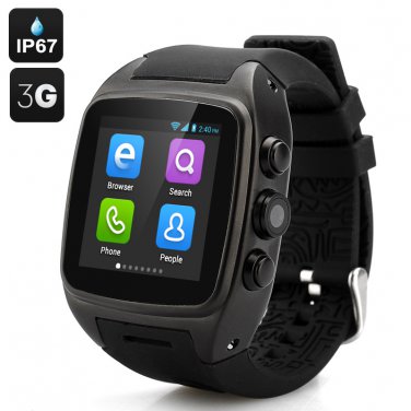 iMacwear M7 Smart Watch Phone - IP67 Waterproof Rating, Android 4.2 OS, Dual Core CPU