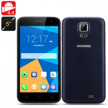 DOOGEE VOYAGER 2 DG310 Android 4.4 Phone - 5" IPS Screen, MTK6582 Quad Core 1.3GHz CPU (Black)