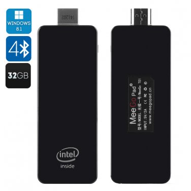 MeeGoPad T01 Windows 8.1 TV Stick - Quad-Core CPU, 2GB RAM, 32GB Internal Memory