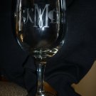 ETCHED WINE GLASS