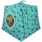 Toy Pop Up Play Tent, 2 Sleeping Bags, aquamarine, heart & flower print fabric, handmade