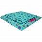 Toy Pop Up Play Tent, 2 Sleeping Bags, aquamarine, heart & flower print fabric, handmade