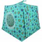 Toy Pop Up Play Tent, 2 Sleeping Bags, aquamarine, heart & flower print fabric, handmade