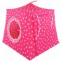 Toy Pop Up Play Tent, 2 Sleeping Bags, pink, polka dot print fabric, handmade