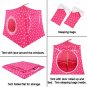 Toy Pop Up Play Tent, 2 Sleeping Bags, pink, polka dot print fabric, handmade
