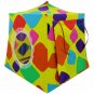 Toy Pop Up Play Tent, 2 Sleeping Bags, yellow, multicolored print fabric, handmade