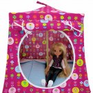 Toy Pop Up Play Tent, 2 Sleeping Bags, dark pink, flower print fabric, handmade