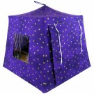 Toy Pop Up Play Tent, 2 Sleeping Bags, shades of purple, gold star print fabric, handmade