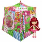 Toy Pop Up Play Tent, 2 Sleeping Bags, multi-color, garden print fabric, handmade Toy Pop Up Play Tent, 2 Sleeping Bags, multi-color, garden print fabric, handmade
