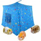 Toy Pop Up Play Tent, 2 Sleeping Bags, light blue, moon and star print fabric, handmade