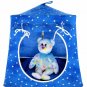 Toy Pop Up Play Tent, 2 Sleeping Bags, light blue, silver star print sparkling print, handmade