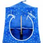 Toy Pop Up Play Tent, 2 Sleeping Bags, light blue, silver star print sparkling print, handmade