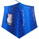 Toy Pop Up Play Tent, 2 Sleeping Bags, royal blue, sparkling star print fabric, handmade