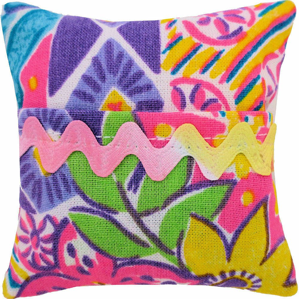Tooth Fairy Pillow, multicolor print, large pastel ric rac trim for ...