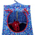 Toy Pop Up Play Tent, 2 Sleeping Bags, blue, star print sparkle fabric, handmade