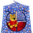 Toy Pop Up Play Tent, 2 Sleeping Bags, blue, rainbow & star print fabric, handmade