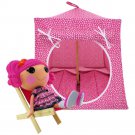 Toy Pop Up Play Tent, 2 Sleeping Bags, pink, tiny flower print fabric, handmade