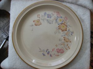 Miksas Durastone Serving Plate Floral #K9826   Nice!!