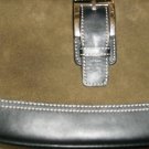 Preston & York Suede & Black Leather Handbag Very Nice