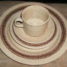 4 Piece Homespun Stonecast China Set by Churchill