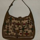 Marshall Field Learther & Cloth Handbag Very Nice !!!