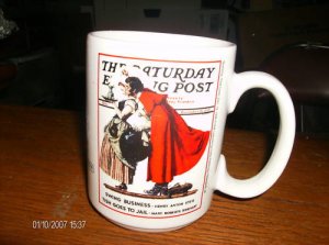 Norman Rockwell Sat. Evening Post Cup  Very Nice!!