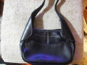 Jones N.Y. Black Leather Small Totebag Very Nice!!