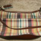 Relic Large Plaid Handbag With Brown  Leather Trim Nice