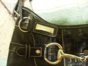 George Black Large Handbag  Studs on Bottom Very Nice!