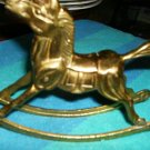 Brass Horse on Rockers Heavy 6"x 8" Nice Item!!