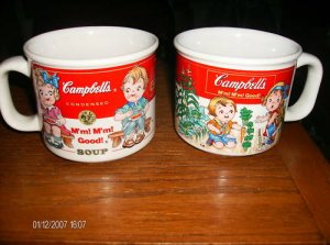 Two Campbell Soup Cups Both 1997  Very Nice!