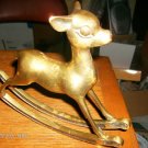 Brass Fawn on Rockers Heavy 8"x8" Nice Item!!