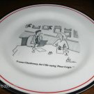 New Yorker Plate 2002 Cartoon Bank Leo Cullum Nice!!!