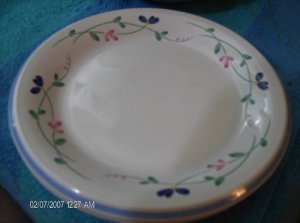 Two Allegro Stoneware Hearthside Salad Plates Floral