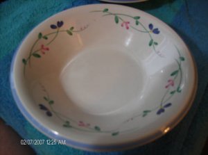 Two Allegro Stoneware hearthside Soup Bowls Floral