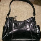 Giani Bernini Black Leather  Large Handbag     Nice