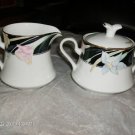 Mikasa Creamer+Sugar Bowls Charisma Black #L9050  Nice!
