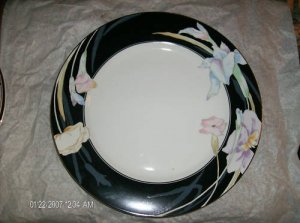 Mikasa 2 Dinner Plates Charisma Black #L9050 Very Nice!