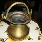 Brass Vintage Bucket 5" High Heavy  Nice Condition!!