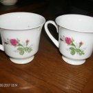 China Rose Two Rose Cups  Very Nice!