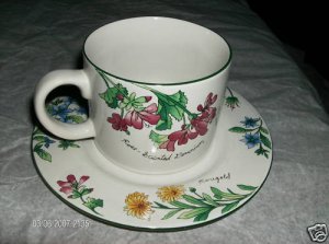 Majesticware By Sakura Geranium Two Cup+Saucer Sets