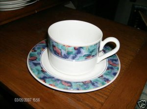 Two Sango Cup+Saucer Sets Spring Jewel #4819  (Bargain)
